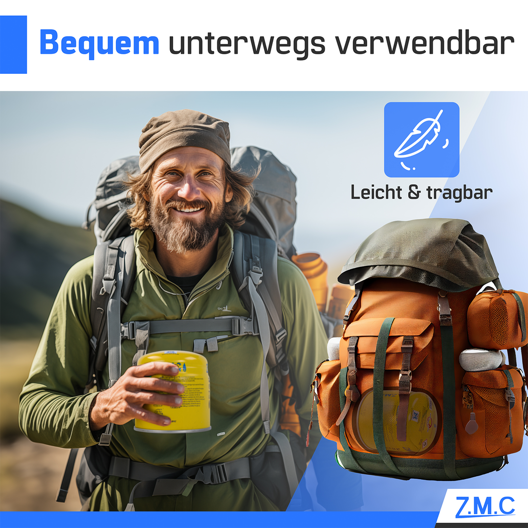 Cartouche à percer 190g Butane C200 EN417 | Cartouche de gaz universelle avec système Gas-Stop pour réchaud de camping, réchaud à gaz, chalumeau et désherbeur thermique – Plein air &amp; camping