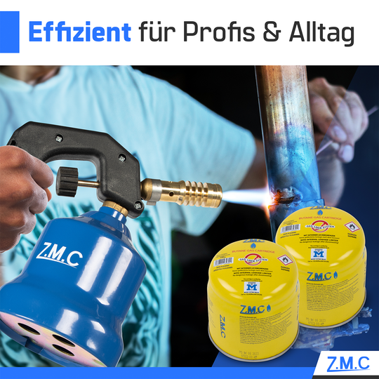 Cartouche à percer 190g Butane C200 EN417 | Cartouche de gaz universelle avec système Gas-Stop pour réchaud de camping, réchaud à gaz, chalumeau et désherbeur thermique – Plein air &amp; camping
