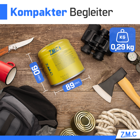 Cartouche à percer 190g Butane C200 EN417 | Cartouche de gaz universelle avec système Gas-Stop pour réchaud de camping, réchaud à gaz, chalumeau et désherbeur thermique – Plein air &amp; camping