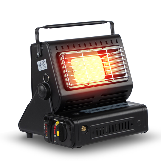 ZMC 2-in-1 Tragbare Gasheizung &amp; Gaskocher 1,3 kW mit LPG Anschluss und Piezozündung, Outdoor Camping Heizer &amp; Kocher für Zelt, Terrasse, Notfall, wahlweise mit 227g Gaskartuschen erhältlich