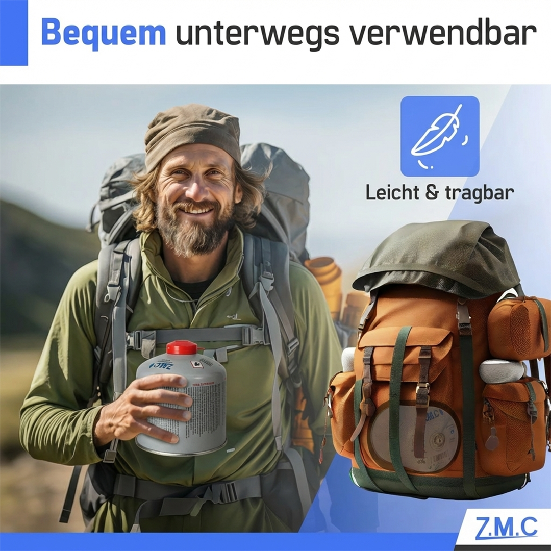 Z.M.C Schraubkartusche 230g Butan/Propan Mix | 7/16" Eurogewinde, 485 ml für Campingkocher, Gasbrenner &amp; Weber Grill – UN2037