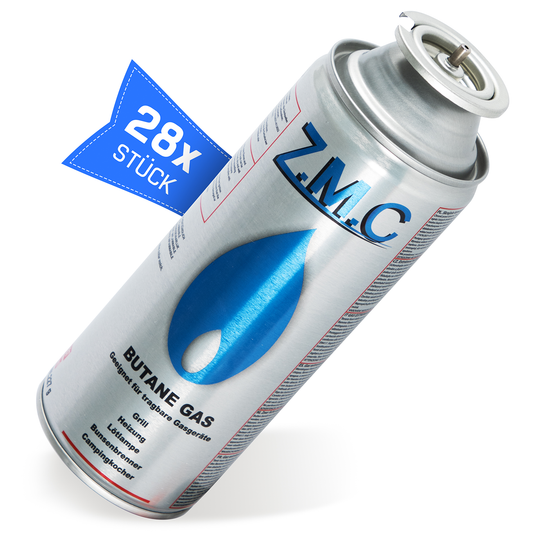 Z.M.C Gaskartusche 227g MSF-1a Bajonett Butan | Universal für Campingkocher, Gasheizung, Gasbrenner &amp; Unkrautbrenner – hohe Leistung