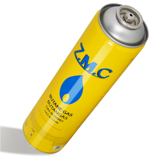 Cartouche de gaz universelle ZMC 330g 600ml avec gaz propane/butane, cartouche filetée EN417 avec valve et filetage européen, cartouche de gaz adaptée pour désherbeur thermique, chalumeau, appareil de flambage