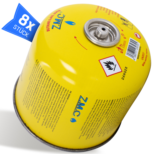 Z.M.C Gaskartusche 300g Propan/Butan | EN417 Schraubkartusche, 7/16" Eurogewinde, 600 ml für Campingkocher, Gasgrill &amp; Gasheizung