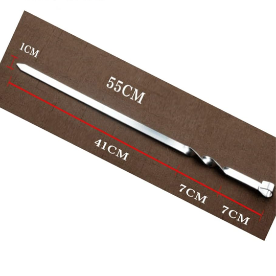 Z.M.C Grillspieße 55 cm Edelstahl | 1 cm breit, 1,5 mm dick, rostfrei &amp; flach für Schaschlik, Kebab, BBQ &amp; Lagerfeuer