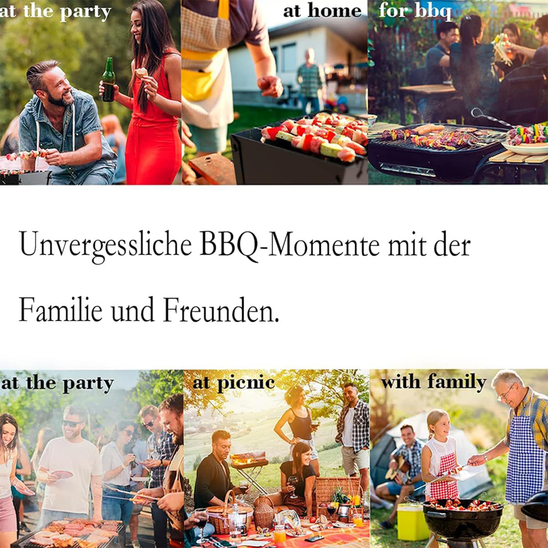 Z.M.C Grillspieße 55 cm Edelstahl | 1 cm breit, 1,5 mm dick, rostfrei &amp; flach für Schaschlik, Kebab, BBQ &amp; Lagerfeuer
