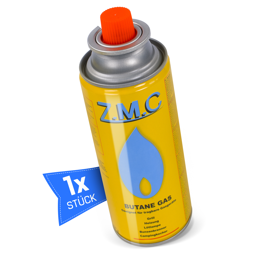 ZMC Butane Gas Cartridges 227g, Type MSF-1a | Bayonet Connection – Universal for Camping Stoves, Gas Cookers, Weed Burners &amp; Gas Appliances (EN 417)
