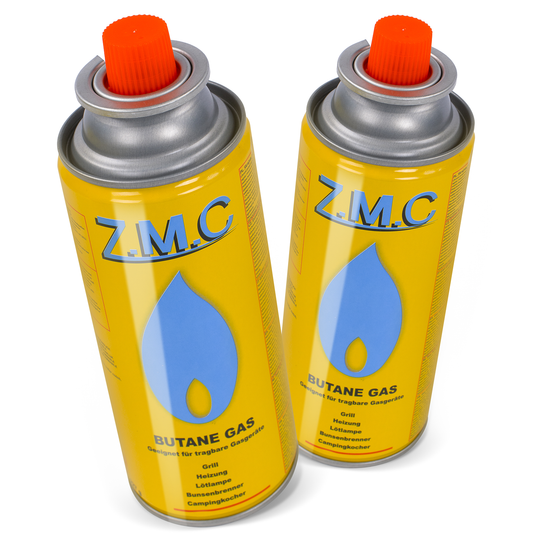 ZMC Butane Gas Cartridges 227g, Type MSF-1a | Bayonet Connection – Universal for Camping Stoves, Gas Cookers, Weed Burners &amp; Gas Appliances (EN 417)