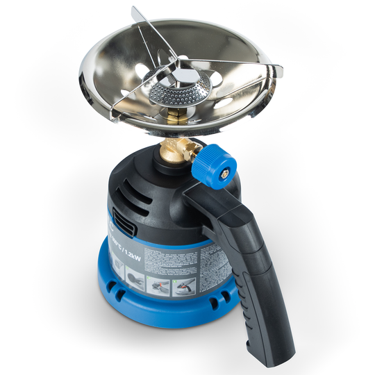 Z.M.C Campingkocher 1,2 kW bis 900 °C | Tragbarer Gaskocher &amp; Kohleanzünder mit Griff für Camping, Grill &amp; Outdoor, + optionale 190g Kartuschen