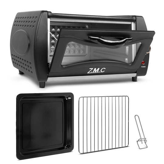 ZMC Mini Tandoor Backofen 2100W – 22L Minibackofen für Lahmacun, Pizza, Fladenbrot &amp; Naan | Kompakt &amp; leistungsstark | inkl. Grillrost &amp; Backblech | Ideal für Küche &amp; schnelles Aufheizen