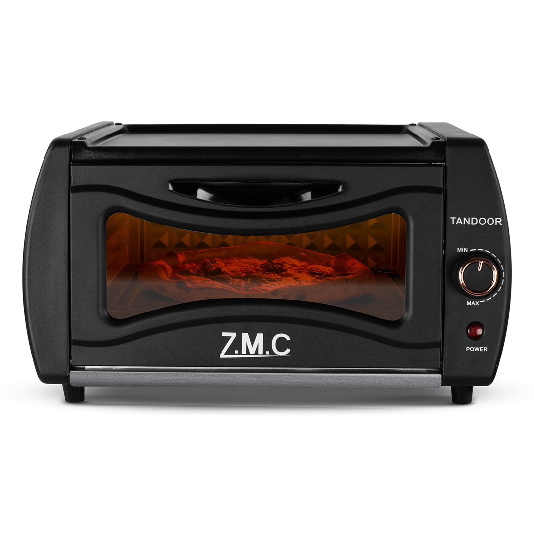ZMC Mini Tandoor Backofen 2100W – 22L Minibackofen für Lahmacun, Pizza, Fladenbrot &amp; Naan | Kompakt &amp; leistungsstark | inkl. Grillrost &amp; Backblech | Ideal für Küche &amp; schnelles Aufheizen