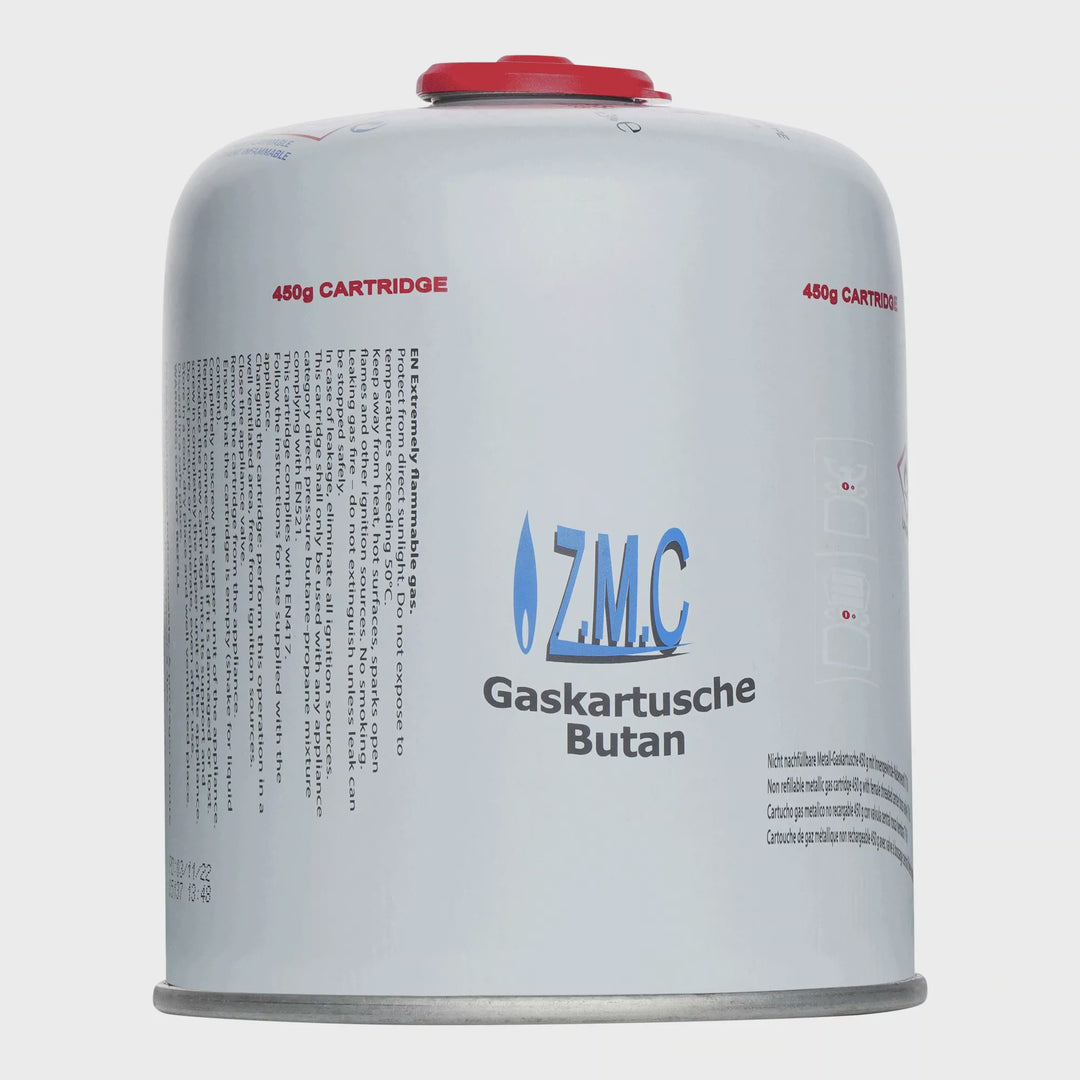 Z.M.C Gaskartusche 450g Butan/Propan | EN417 Schraubkartusche, 7/16" Eurogewinde, 900 ml für Campingkocher, Gasgrill &amp; Gasheizung