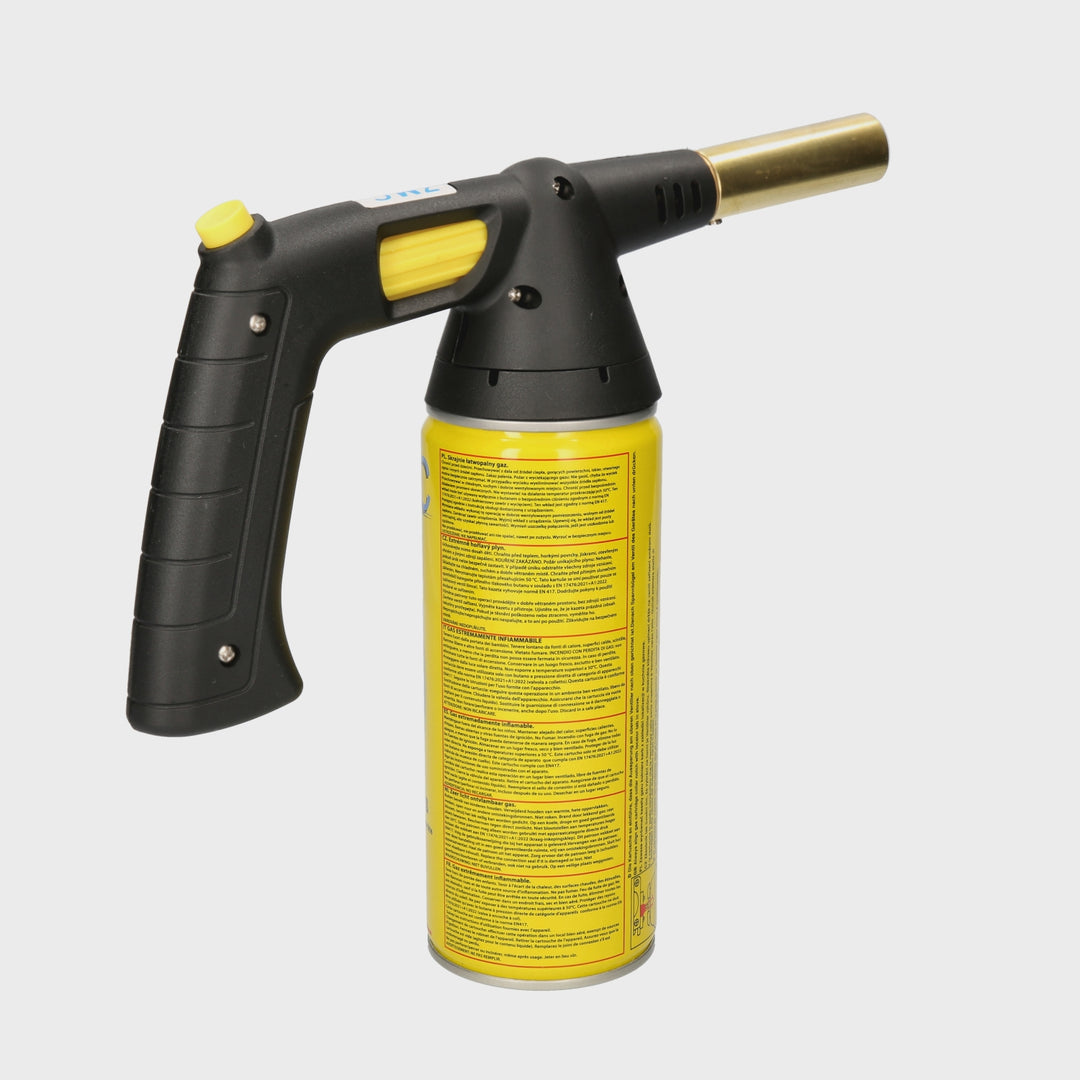 Z.M.C Gasbrenner 1,5 kW bis 1300 °C | Bunsen-, Löt- &amp; Küchenbrenner mit Piezo-Zündung &amp; Flammenregler, + optionale Gaskartuschen