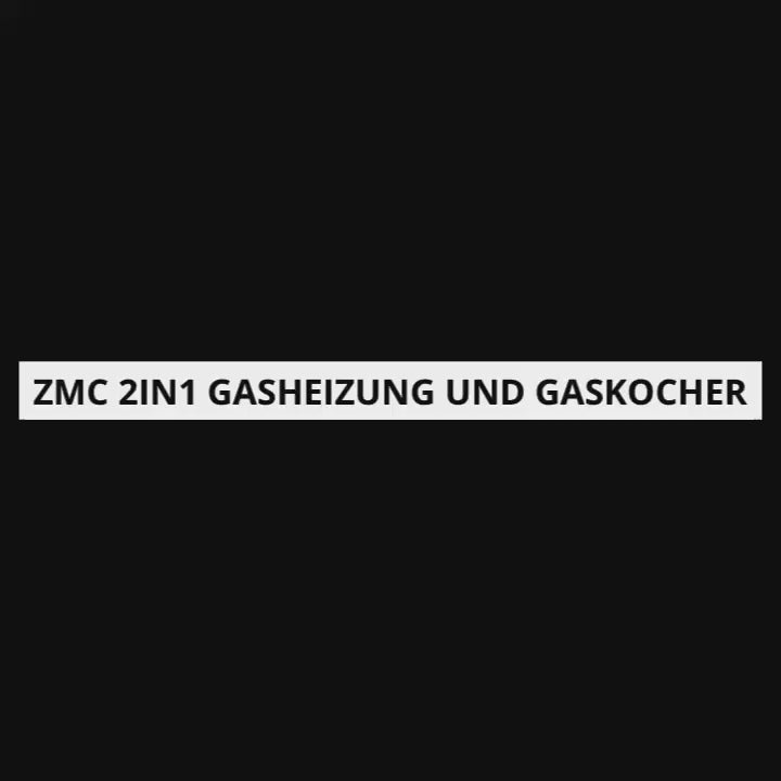 Z.M.C 2in1 Gasheizung + Gaskocher 1,7 kW mit Piezozündung | tragbarer Gasheizer für Camping, Garten &amp; Terrasse + optionale Gaskartuschen