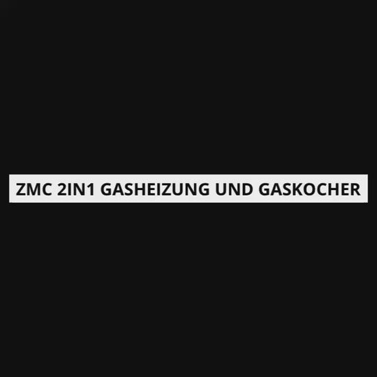 Z.M.C 2in1 Gasheizung + Gaskocher 1,7 kW mit Piezozündung | tragbarer Gasheizer für Camping, Garten &amp; Terrasse + optionale Gaskartuschen