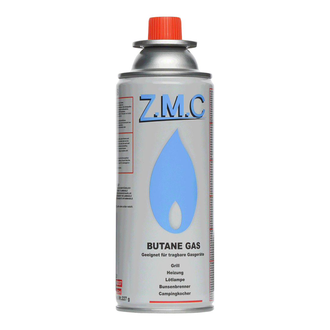 Z.M.C Gaskartusche 227g MSF-1a Bajonett Butan | Universal für Campingkocher, Gasheizung, Gasbrenner &amp; Unkrautbrenner – hohe Leistung